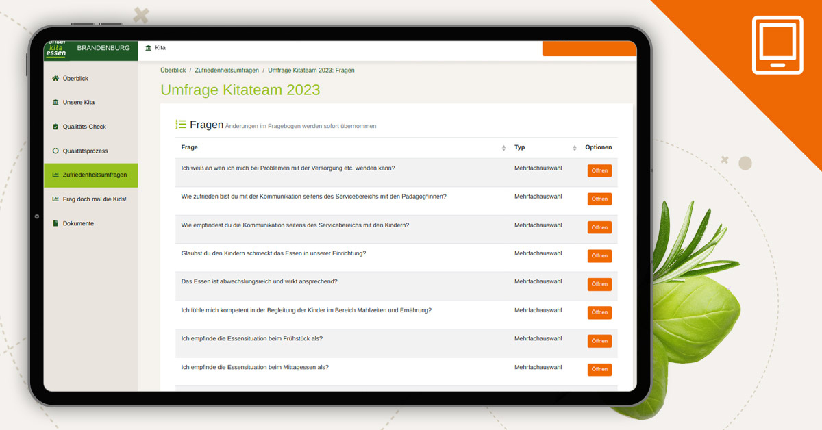 Blick in das QM-Tool